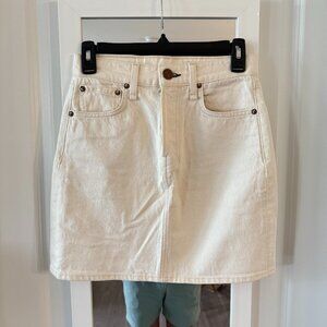 Rag & Bone Ecru Denim Mini Skirt Size 25